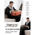 thumbnail image 6 of Mens Robe, PUTUO Robes for Men, Soft Plush Full Length Robe Winter Warm Fuzzy Luxury Spa Dressing Gown with Pockets Shawl Collar Housecoat, 6 of 9
