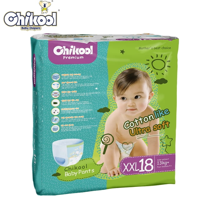 El pañal del entrenamiento del bebé de Chikool jadea la cuenta doble del tamaño XXL 18 de la capa absorbente para más de 29lb