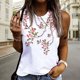 thumbnail image 2 of Mujeres Verano Sexy Base Casual Cuello Redondo Sin Mangas Estampado Floral Tank Tops Camisas Fridja  qr2807, 2 of 4