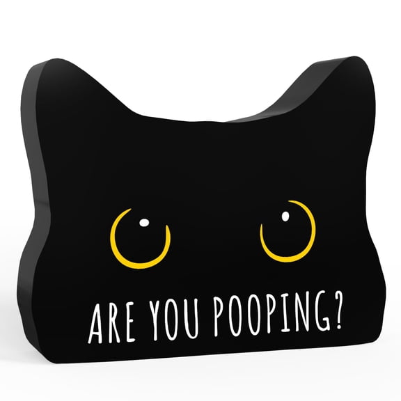 Black Cat Decor Cat Bathroom Decor Are You Pooping Funny Bathroom Acrylic Decors Sign Cat for Home Bathrooms Cats Lover Gifts For Women Men Christmas