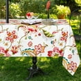thumbnail image 4 of Outdoor Tablecloth with Umbrella Hole 60x84 Inch,Boho Floral Outdoor Zipper Tablecloth, Waterproof and Wrinkle-Resistant Washable Rectangular Tablecloth for Picnics, Parties, Camping and BBQs, 4 of 5