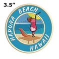 thumbnail image 2 of Happy Hour! At Hapuna Beach, Hawaii USA 3.5 Inch Iron Or Sew On Embroidered Fabric Badge Patch Ocean Beach, Salt Life Iconic Series, 2 of 2