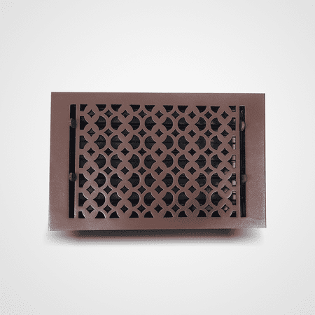 

Cast Aluminum Floor Register with No Holes | Modern Design Heavy Duty Cast Aluminum | Size 8 X 14 VR-100 | Brown