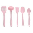 thumbnail image 2 of Winter Holiday Savings! WJSXC 5 Piece Silicone Spatula Set, Kitchen Silicone Spatula Utensil Set For Nonstick Cookware For Cooking Baking Mix Pink, 2 of 6