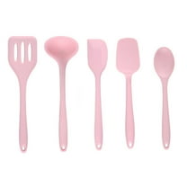 Tunhigl 5-Piece Nonstick Kitchen Spatula Set - Heat Resistant Up to 600°F, Dishwasher Safe Cooking Utensils for Baking, Mixing & More Pink