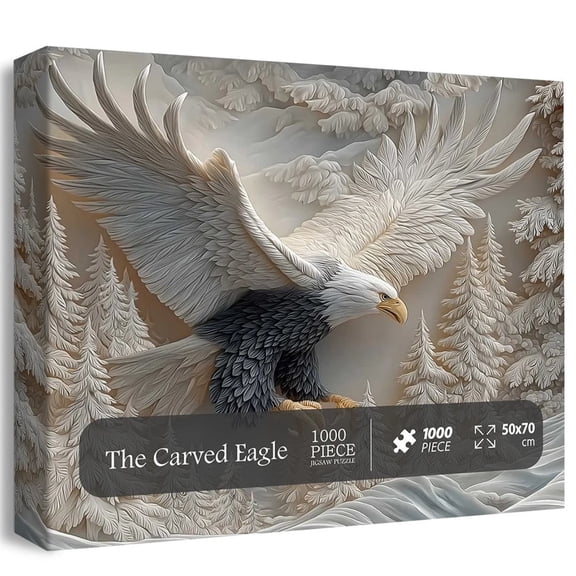 The Carved Eagle Puzzle 1000 Pieces Challenging Wildlife Art For Adults Home Decoration Family Activity And Relaxation
