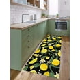 thumbnail image 4 of Lemon Kitchen Rug Lemon Kitchen Mat Lemon Rug Lemon Rugs for Kitchen Rug Black Kitchen Rustic Rugs Decorations Non-Slip Floor Mat Doormat Runner Rug for Kitchen, Laundry, Living Room, Front Door, 4 of 5