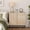 Beige, variant on Modern Minimalist Wood Nightstand with Doors ,31.5" Large End Table,Reeded Design Bedside Table for Bedroom, Living Room,Entryway