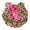 Pink, variant on Cute Cat Ear Luxury Leopard Satin Sleep Bonnet for Women-Adjustable strap, Soft Plush Esxterior, Pink Satin Lining, Anti-Frizz Hair Protection for Curly, Natural and braided hair