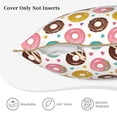 thumbnail image 5 of Haiem Colorful Donuts Print Velvet Soft Solid Decorative Square Throw Pillow Covers Set with Elegant Piping Christmas Cushion Case for Sofa Bedroom Car-20"x20", 5 of 8