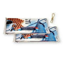 The Old Mill Stroopwafels Coffee Flavored Wafers 6.2 Oz. (175 g.) X 2 Pkgs. with Vintage Style Wire Bag Clip (3-Pc Set)