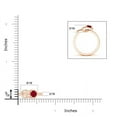 thumbnail image 4 of ANGARA Natural Solitaire Ruby Infinity Knot Ring in 14K Rose Gold for Women (Size-4mm) | July Birthstone Jewelry for Her, 4 of 9