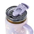 thumbnail image 3 of Thyme & Table 32oz Stainless Steel Luna Tumbler with Handle and Dual Straw Lid, Garden, 3 of 6
