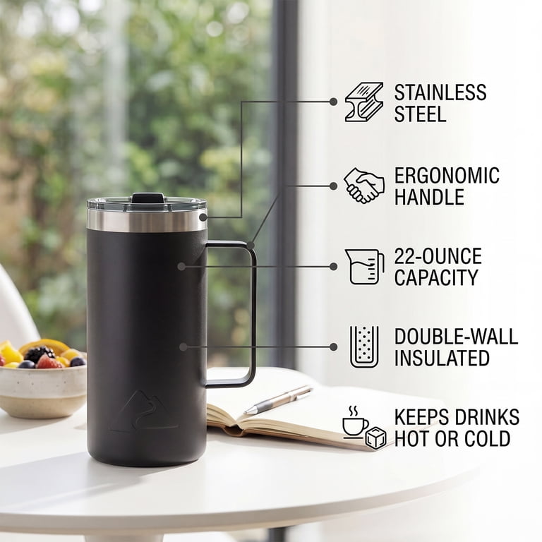 Supro 1261AW OZARK 極美品 Ozark Trail 22oz Ceramic Lined Stainless Steel Insulated Coffee