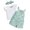 Green, variant on HCYSFG Girls Floral Print Outfit Sets 3 Piece Crewneck Short Flutter Sleeve Clothing Sets T Shirt Overall Shorts And Bow Headband Matching Sets