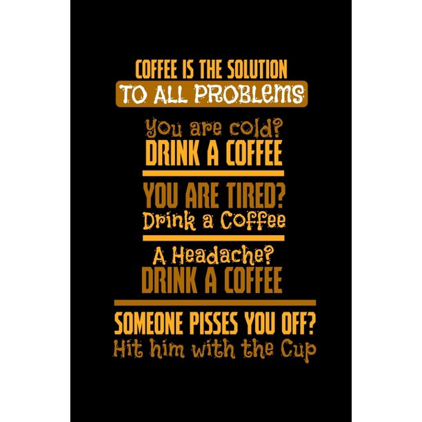 Notizbuch Kaffee Koffein M De Kopfschmerzen Lustig Geschenk 1 Seiten 6x9 Ca A5 Punktraster Walmart Com Walmart Com