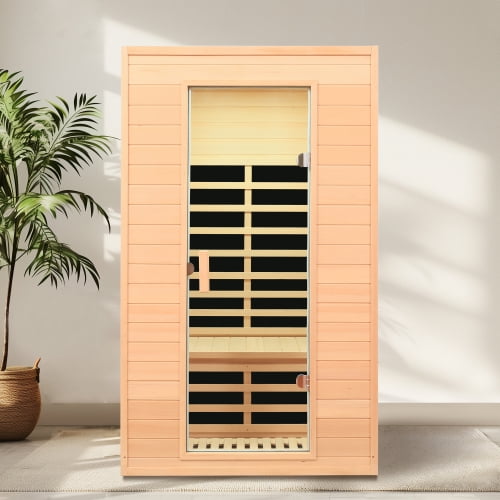 AVAXA Hemlock Two-person Far Infrared Roof Embedded Indoor Sauna Room with Bluetooth and LED Lighting