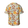 thumbnail image 6 of Lsque Hearts And Autumn Leaves print Men's Cuban Collar Short Sleeve Shirt Summer Beachwear Casual Button Down Fashionable Vacation Leisure Shirt-XX-Large, 6 of 7