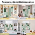 thumbnail image 5 of Boho Spring Floral Kitchen Curtains Window Panels, Retro Flowers Plants Patchwork Grid Green Insulated Window Treatment Curtain, Grommet Curtains for Bedroom/Living Room/Bathroom, 2 Piece 52"Wx45"L, 5 of 8
