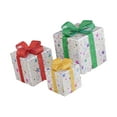 thumbnail image 2 of Ensemble de 3 Boîtes Cadeaux Décoratives de Noël avec Nœud, Look Adorable, Style Léger A, 2 of 7