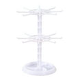 thumbnail image 5 of Jewelry Display Stand Multifunctional Rotatable Adjustable Height Double Layer Space-saving Jewelries Storage Clear Earrings Necklace Bracelet Pendant Storage Rack, 5 of 9