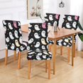 thumbnail image 2 of Yayeee 4 Pack Dining Chair Covers Stretch Parson Chairs Slipcovers Seat Protector, White Halloween Ghost, 2 of 6