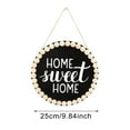 thumbnail image 3 of Beppter Pendent Ornament Welcome Sign Home Sweet Home Sign for Front Door Decor Farmhouse Porch Wall Decoration with Round Hanging Decoration for Home Outdoor Indoor Living Room, 3 of 6