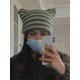 thumbnail image 5 of Adult Beanie Striped Knitted Cat Ear Hat Winter Warm Ski Cap Harajuku Punk Hats, 5 of 5