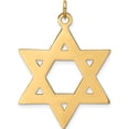 thumbnail image 4 of 14K Yellow Gold Polished And Textured Solid Star Of David Pendant (32.7 X 29.8) Made In United States xr1959, 4 of 5