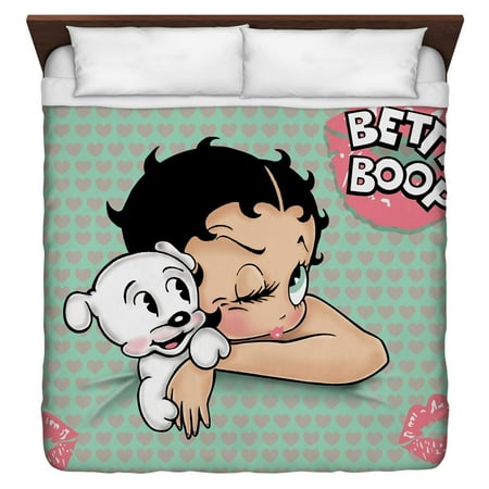Betty Boop Goodnight Kiss King Duvet Cover White 104x88 Walmart