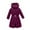 Wine, variant on Girls Puffer Coat Mid Length Hooded Tunic Down Jacket Long Sleeve Thicken Warm Winter Overcoat with Pockets (12 Years, Wine)