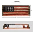 thumbnail image 2 of Vintage USA Flag on Wood Texture Large Gaming Mouse Pad for Computer & Laptop, Non-Slip Rubber Base Desk Mat, XL Extended Mousepad for Office & Home 31.5x11.8 Inch, 2 of 6