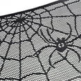 thumbnail image 4 of Halloween Decoration Black Spider Web Lace Fireplace Cloth With Lights Polyester Antependium, Cloth Black, 4 of 8