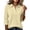 Beige-#001, variant on Women’s Waffle Knit Polo Shirt 3/4 Sleeve Collared V Neck with Half Button Placket Relaxed Fit Top,Black 3XL