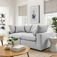 thumbnail image 1 of Modway Commix 2 Piece Down Filled Overstuffed Sectional Sofa Set in Light Gray, 1 of 10
