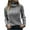 Gray, variant on Fartey Sweaters for Women 2024 Fall Turtleneck Sweater Slim Fit Ribbed Knit Pullover Sweaters Fashion Simple Solid Color Long Sleeve Crew Neck Jumper