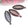 thumbnail image 3 of 9pcs Forme de Poisson Banane Cheveux Clips Résine Rétro Design Ponytail Titulaire Pinces à Cheveux (Argent Doré Bronze Rouge pour Chaque 3pcs), 3 of 5