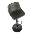 thumbnail image 5 of Lumisource Duke Industrial Adjustable Barstool in Black Metal and Grey Faux Leather - Set of 2, 5 of 7