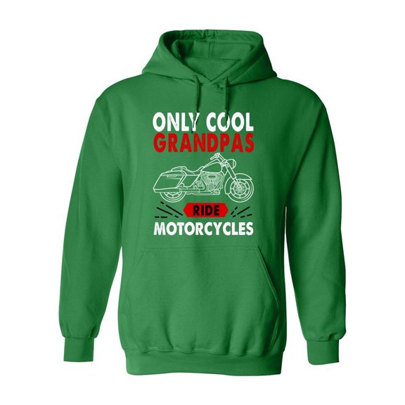 Cool Grandpas Ride Motorcycles Hoodie Men -SPIdeals Designs, Male XX-Large