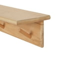 thumbnail image 6 of Kate and Laurel Alta Modern Floating Wood Wall Shelf with Coat Hooks, 36 x 5 x 5, Natural Wood, Decorative Wooden Shelf with 5 Hanging Posts for Storage, 6 of 8