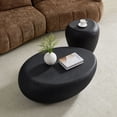 thumbnail image 4 of Kevinplus Irregular Fiberglass Coffee Table set of 2, Side Table for Living Room, Apartment, Office,Black, 4 of 14