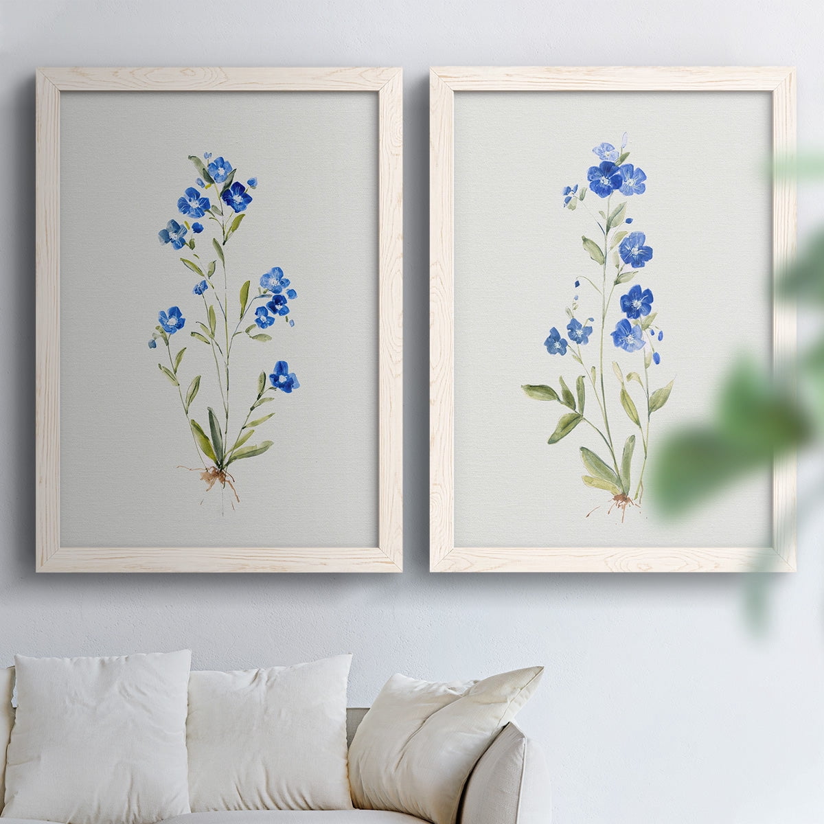 Petite Blue I - Premium Framed Canvas 2 Piece Set - Ready to Hang