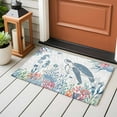 thumbnail image 4 of 2x3 Ft Entryway Area Rug, Coastal Turtle Kitchen Rug Runner Washable Floor Mat, Summer Beach Nautical Ocean Coral Seahorse Non Slip Indoor Door Mat Throw Carpet for Bathroom Living Room Bedroom, 4 of 8