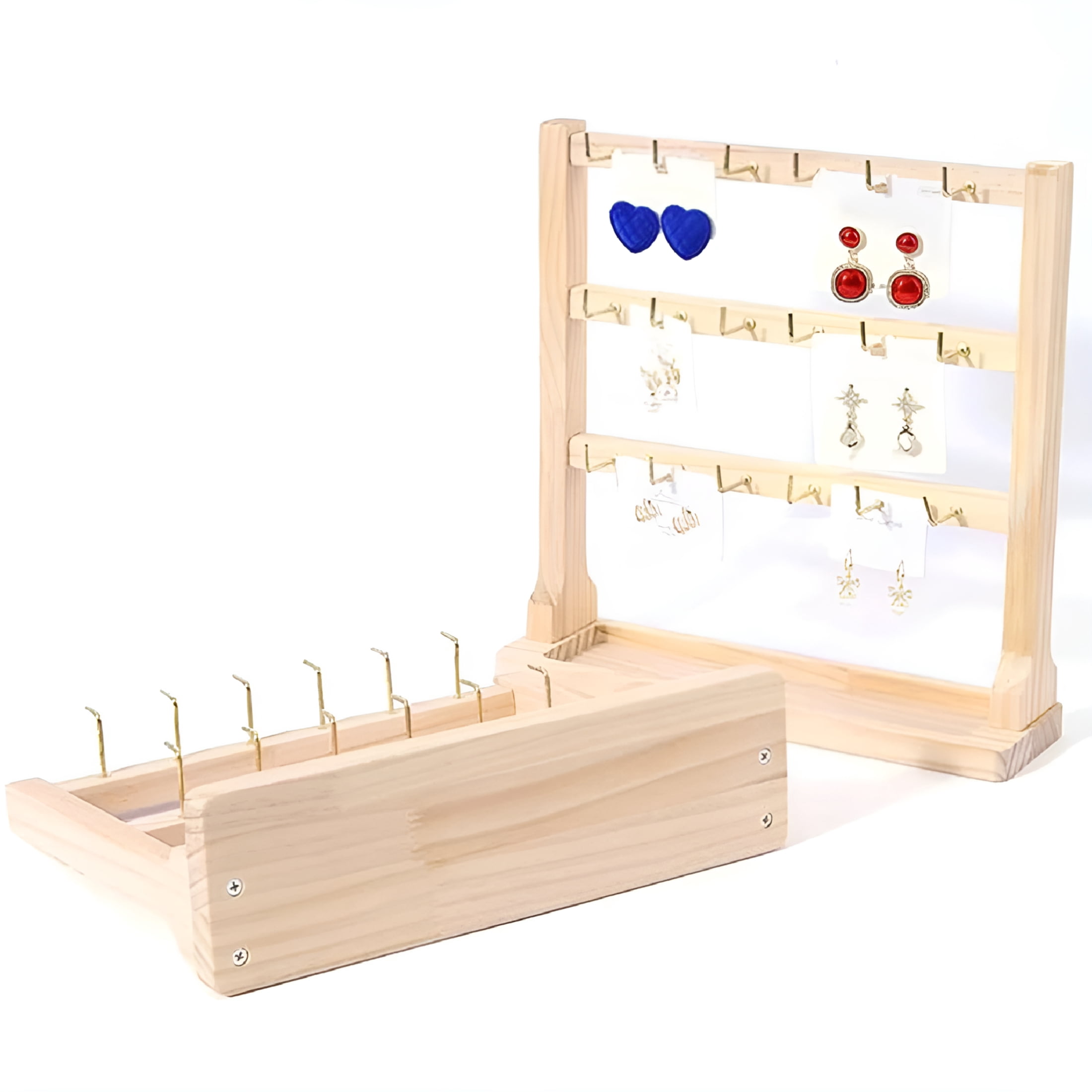 XIBUFE Elegant Key Holder Organizers Rack Personalized Keychain Storage Stand Holder Delicate Wood Key Rings Organizers Hanging Jewelry Organizer