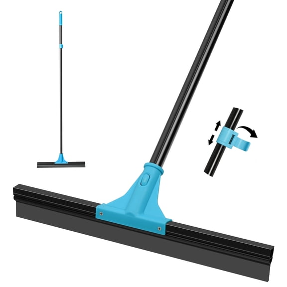 NEWE Floor Squeegee with 58.3” Long Handle, Blue
