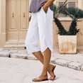 thumbnail image 2 of Bovemsi Casual Pants for Women Women's Wide Leg Athletic Yoga With Pockets Hiking Loose Pant Cargo Shorts, 2 of 9