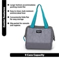 thumbnail image 3 of (2 pack) Iglee Leftover Tote Cooler Bag, 9 Can Capacity, Gray, Insulated Softside Cooler Bag Keeps Food and Drinks Cold, 3 of 20