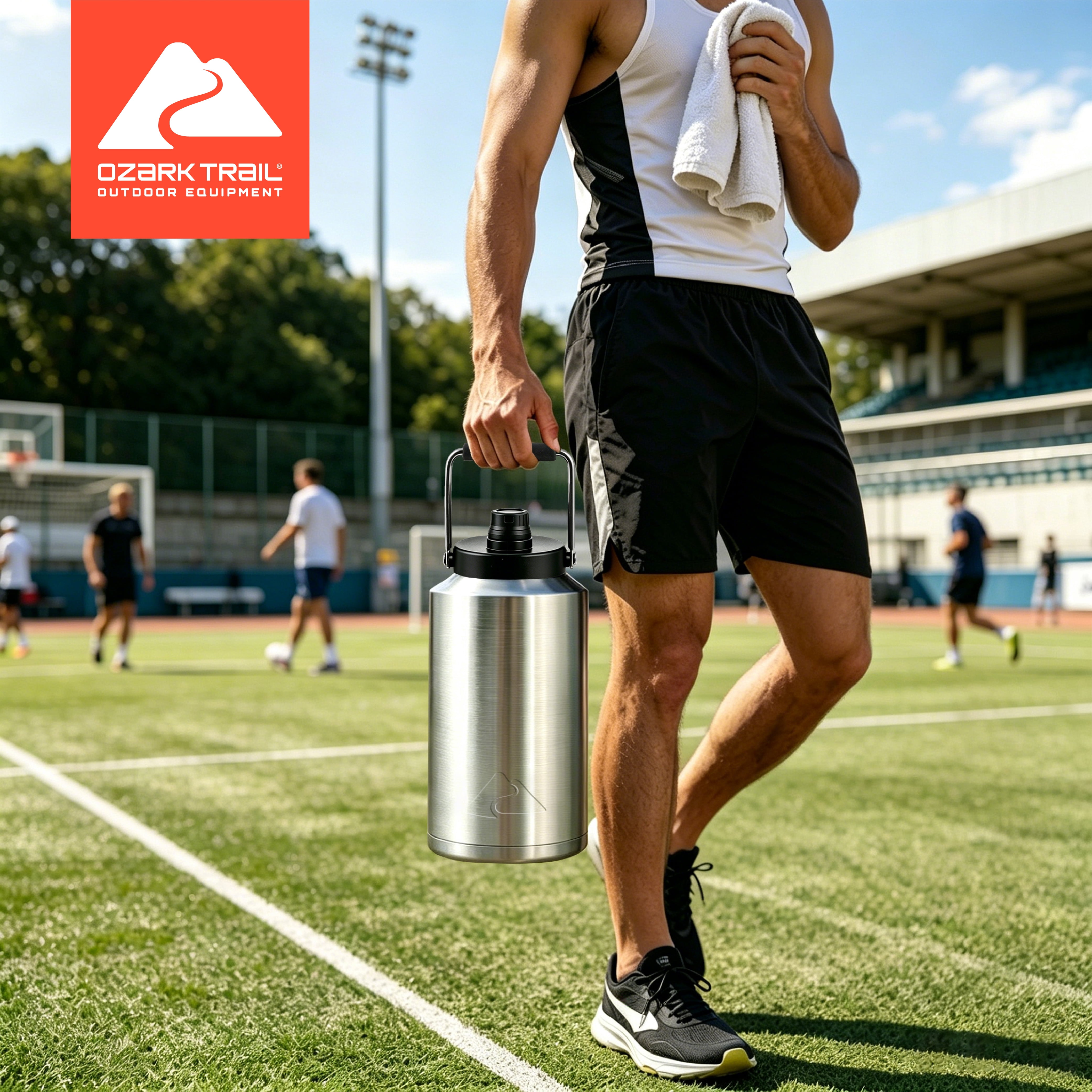 Ozark Trail 1 gal Stainless Steel Insulated Water Jug, Silver