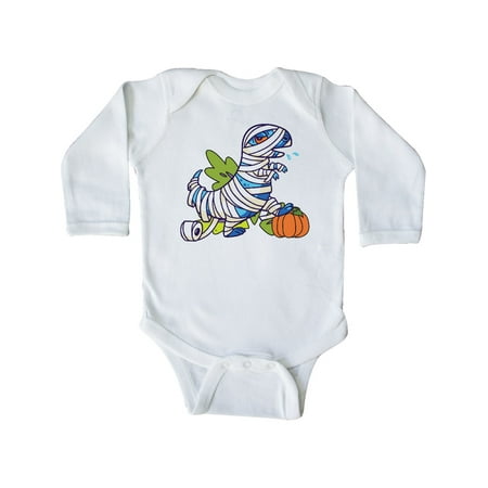 

Inktastic Halloween Dinosaur Mummy Gift Baby Boy or Baby Girl Long Sleeve Bodysuit