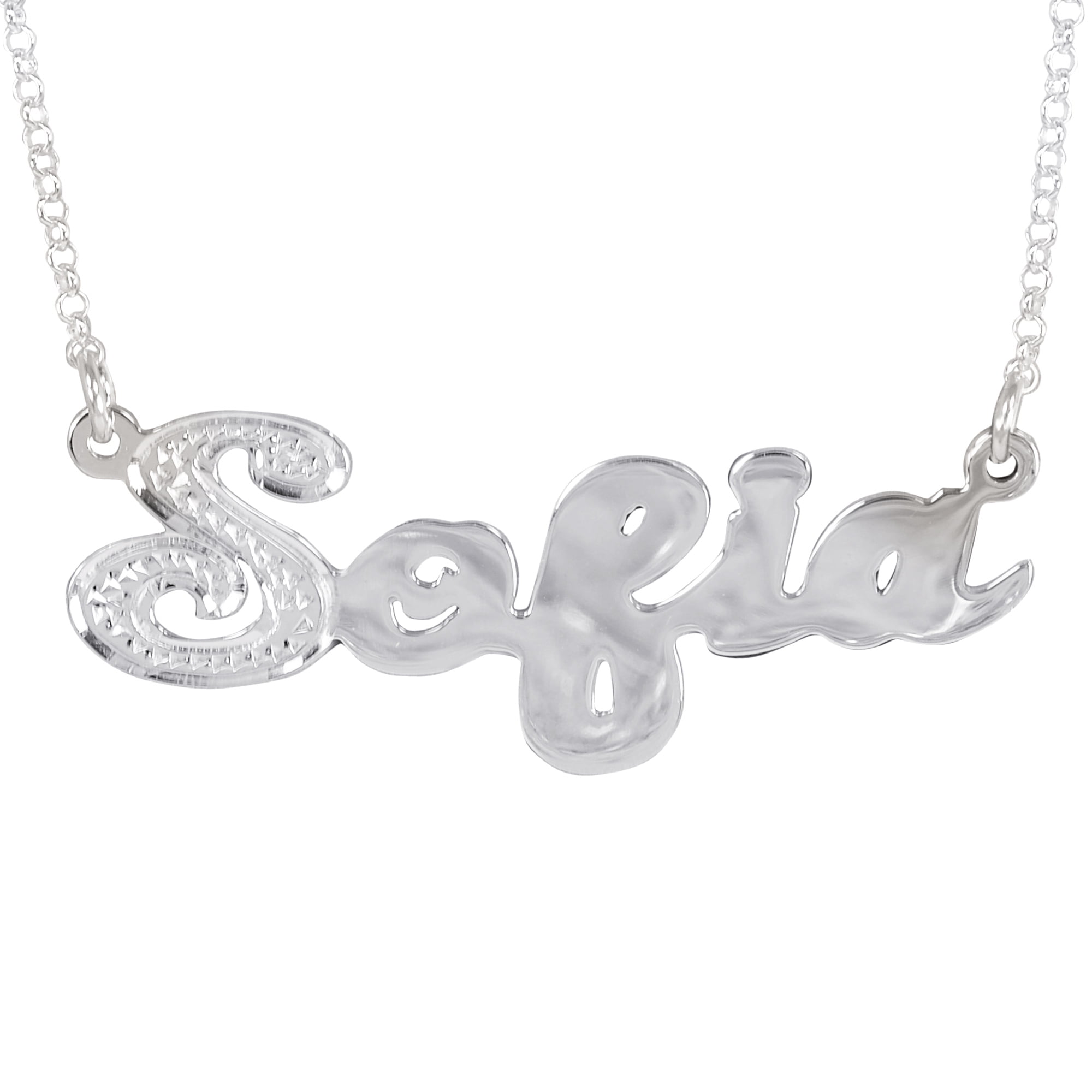 Free Shipping Personalized Name Necklace in 10k and 14k Gold Walmart